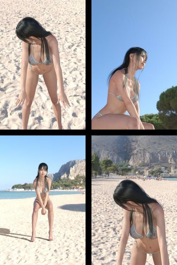 【＋All】『理想の彼女を3DCGで作ります』から生まれたバーチャルアイドル「櫛田沙綾（くしださあや）」のグラドル撮影風写真集:Gradol_18