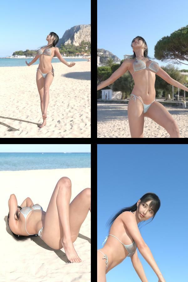 【＋All】『理想の彼女を3DCGで作ります』から生まれたバーチャルアイドル「櫛田沙綾（くしださあや）」のグラドル撮影風写真集:Gradol_18