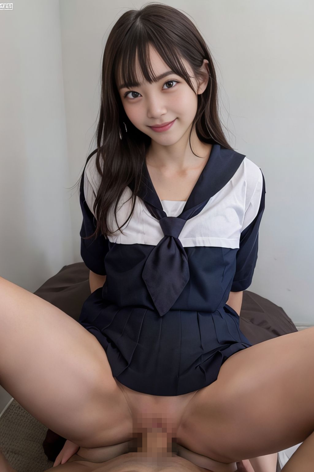 黒髪少女の中出し援交
