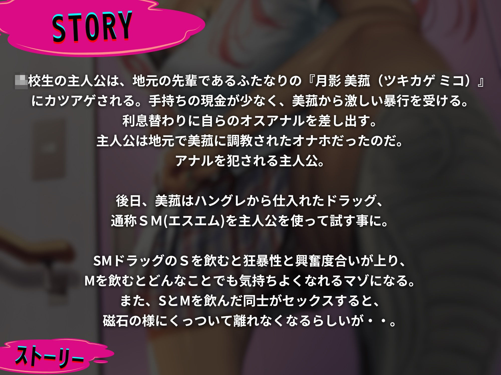 SMドラッグとキメセク 〜僕はふたなりヤンキーのマゾ奴●に堕ちる〜 【KU100】 【ドM向け】