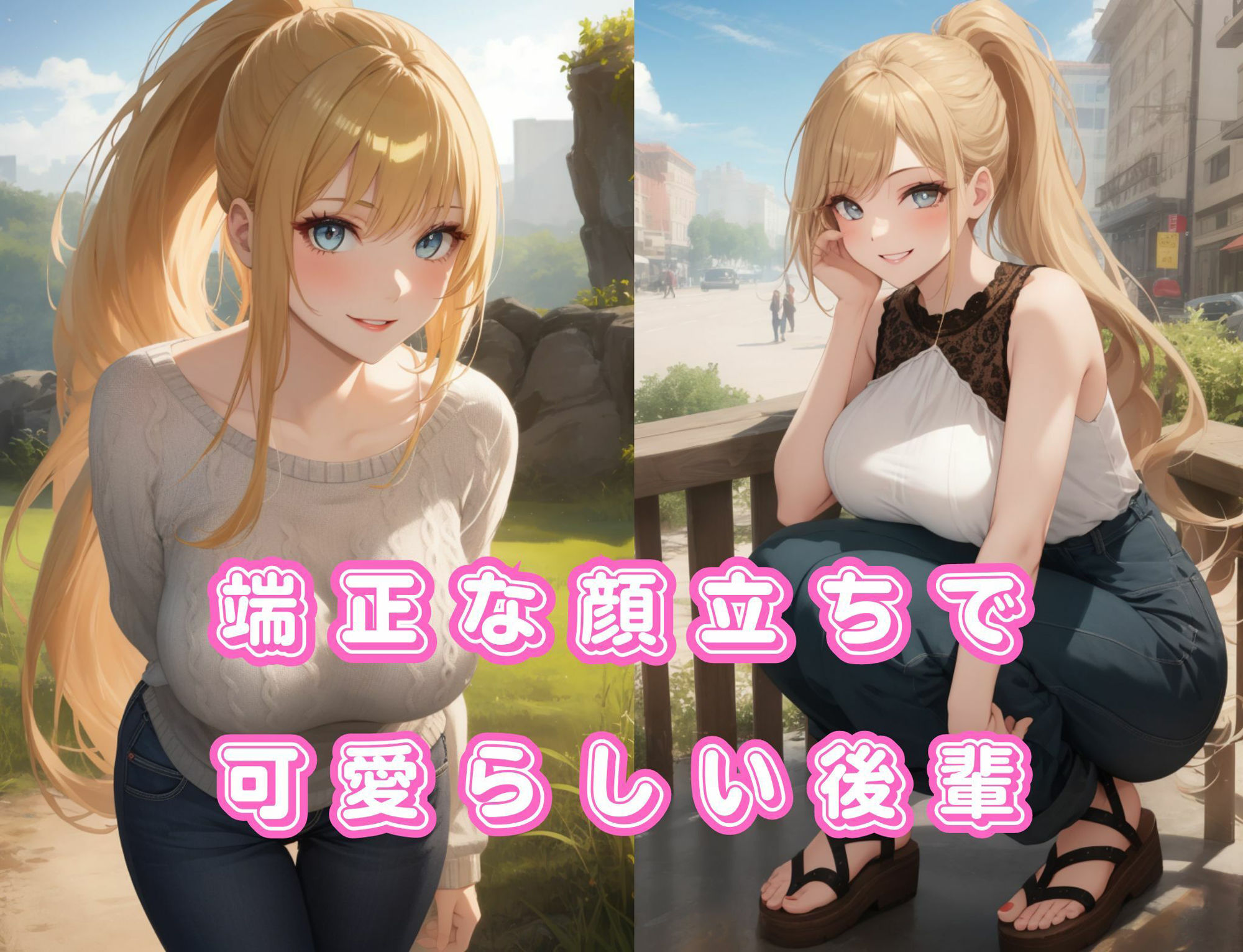 金髪Gカップ後輩みさきの中出し孕ませセッ〇ス【ボテ腹あり】