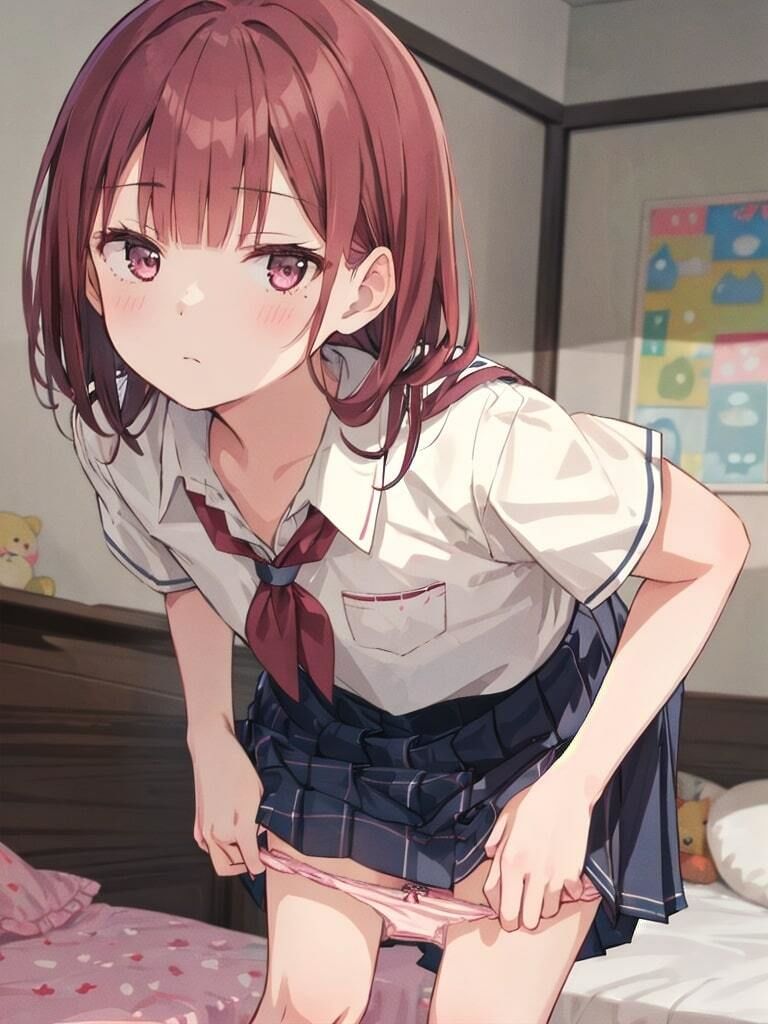 恥じらい！下着を脱ぐ制服少女たち！