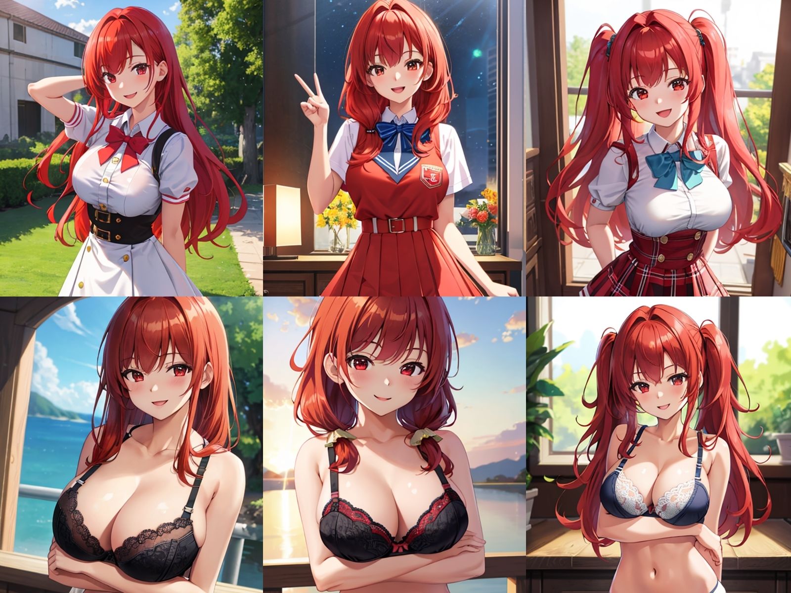 元気な赤髪JKが中出しセックスで孕みボテ腹になるまで