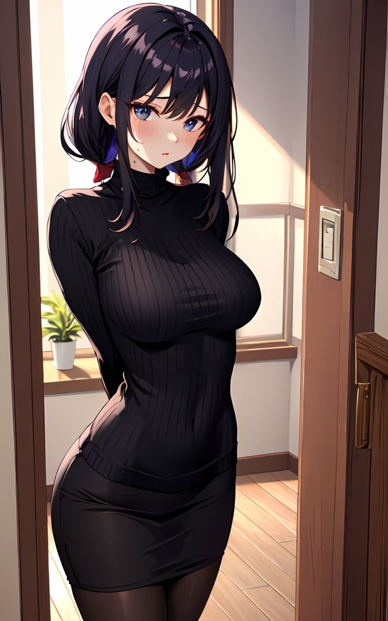 近所のお姉さん エチエチニット姿が超絶エロすぎる