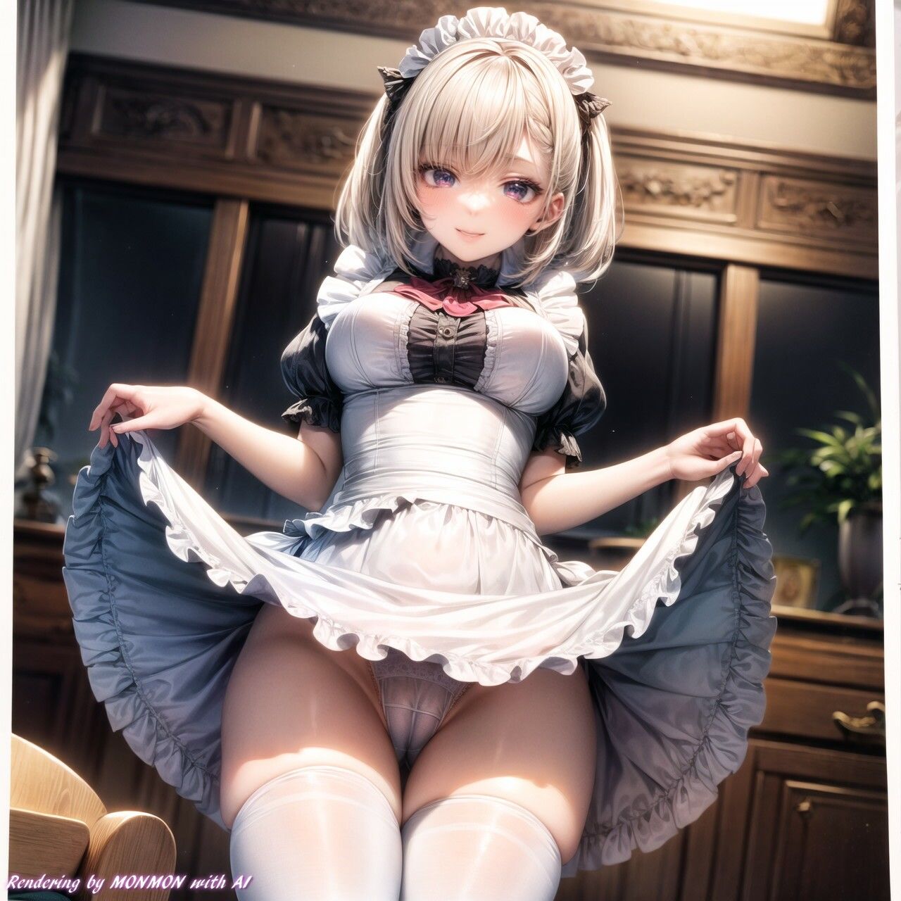 メイドさんにお願いしてみた。〜スカートたくし上げ編〜Vol.2