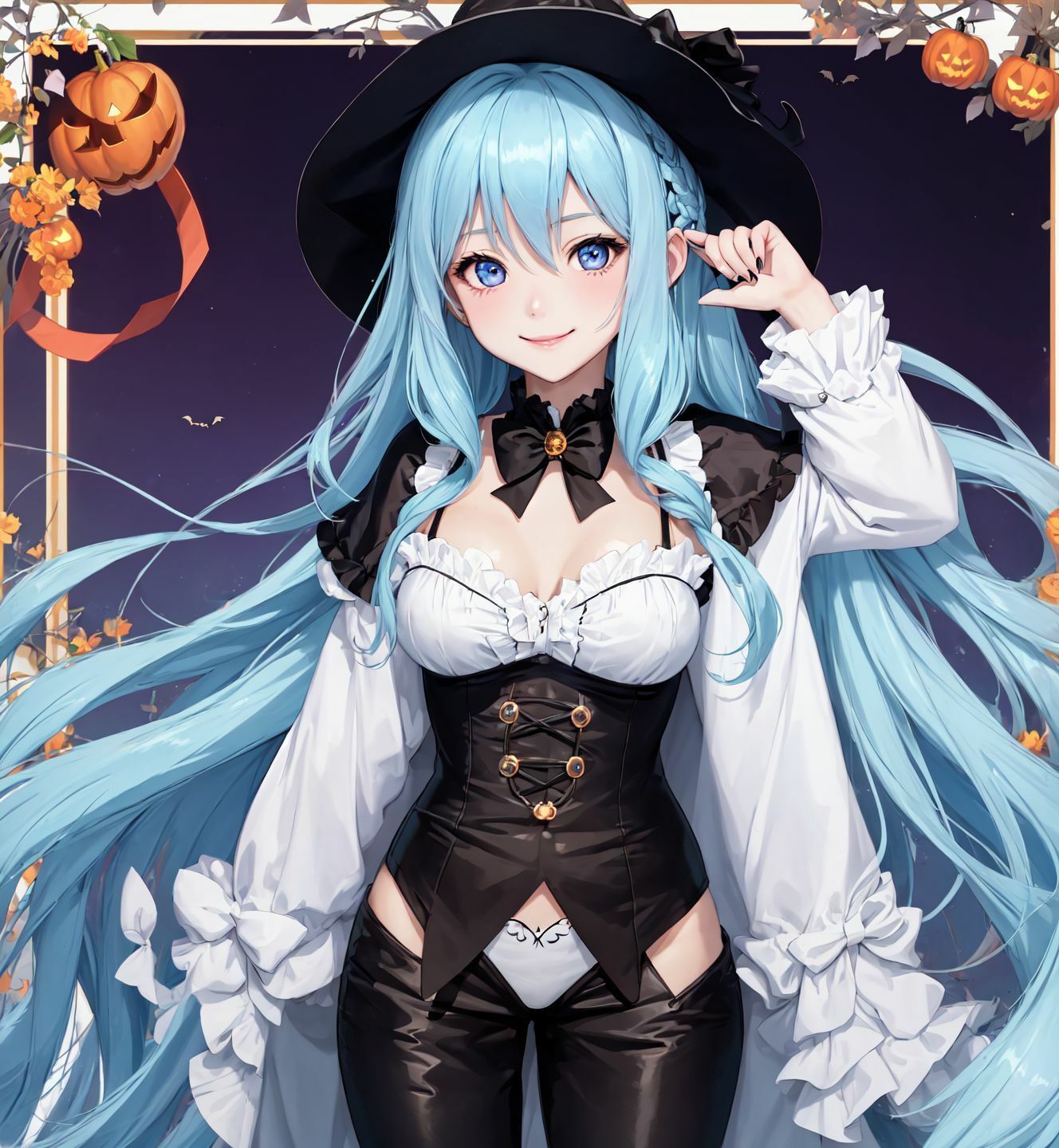 ハロウィーン水髪魔女