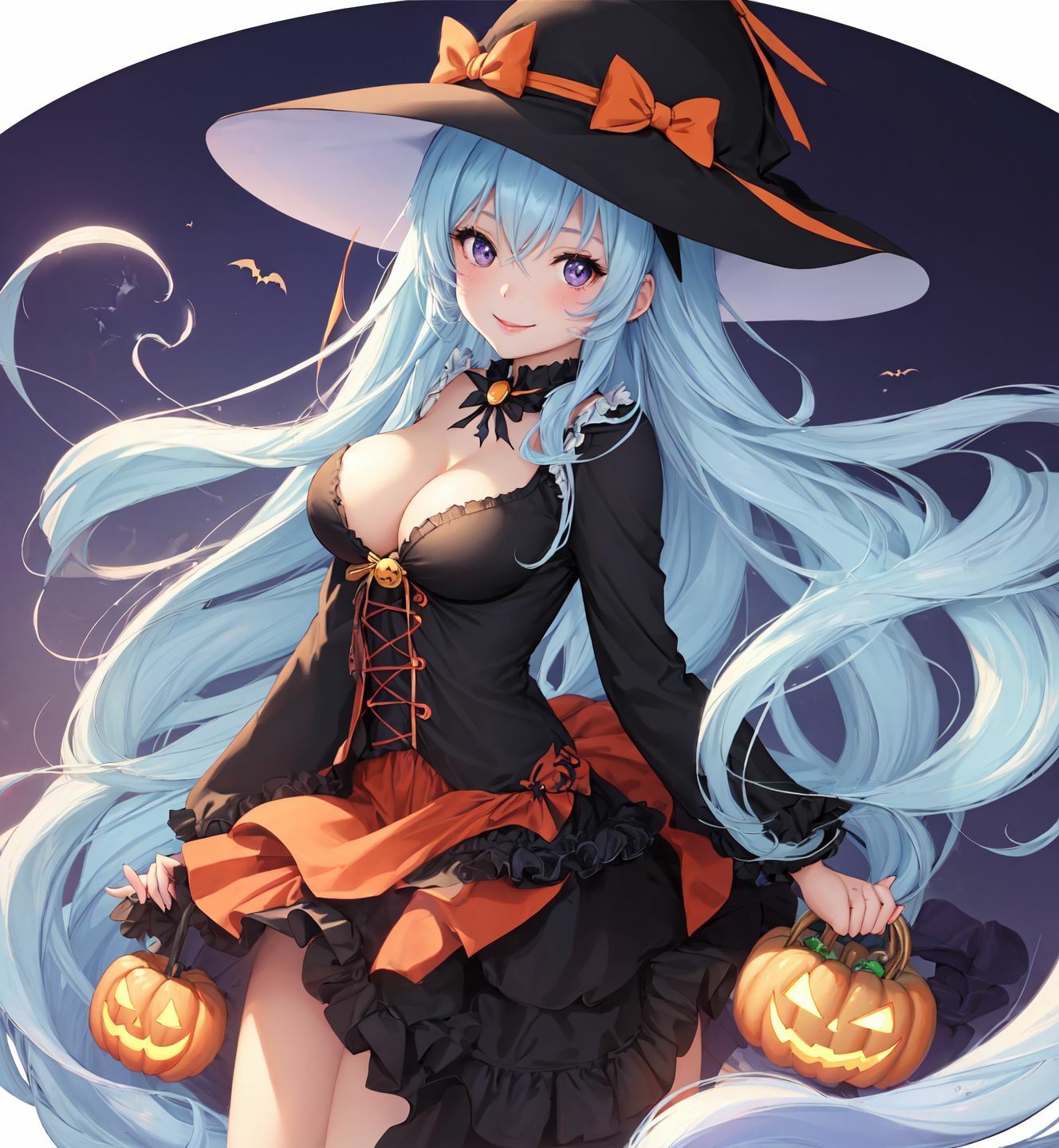 ハロウィーン水髪魔女