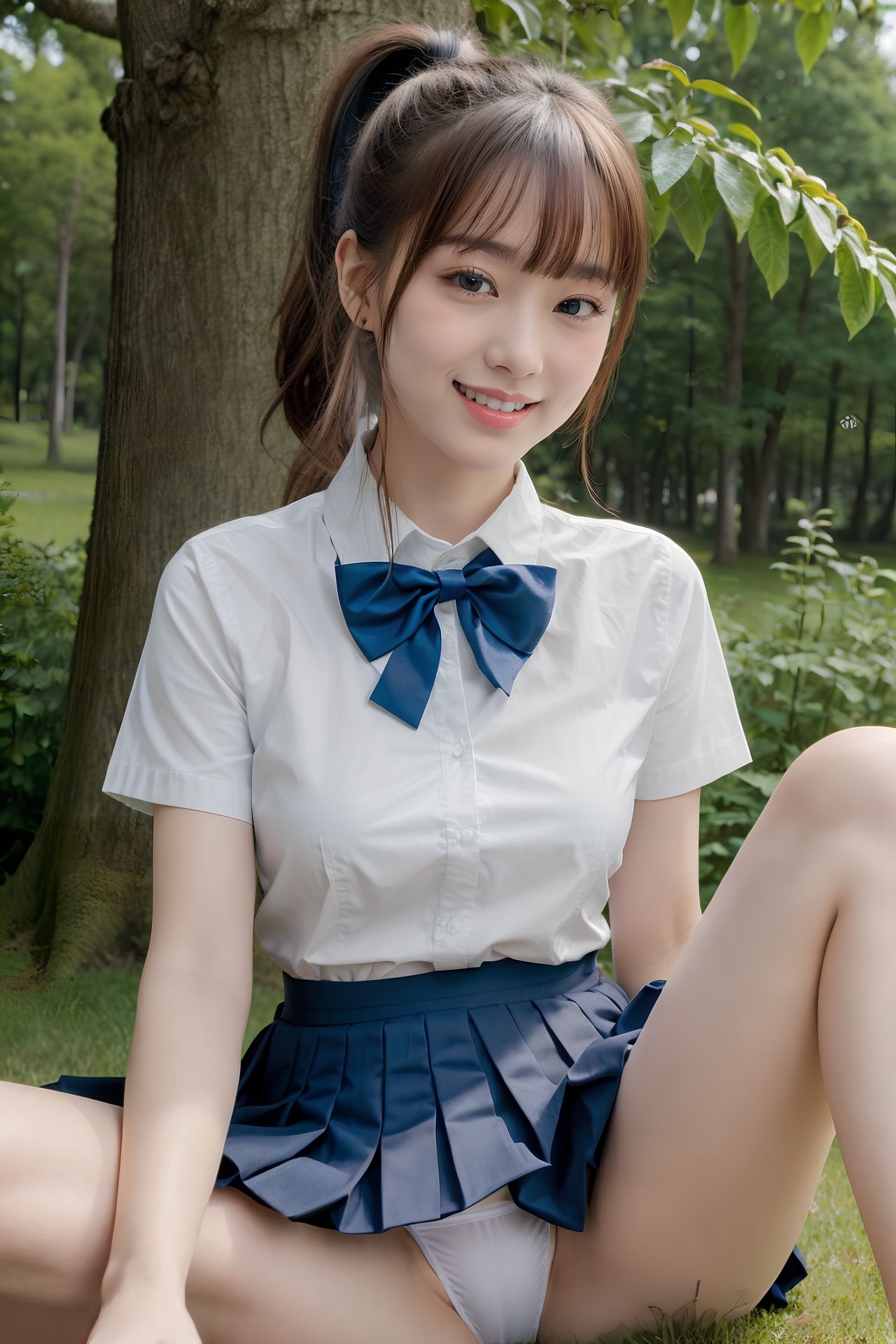 「制服少女の開脚ショー・制服少女5人と正常位セックス！」