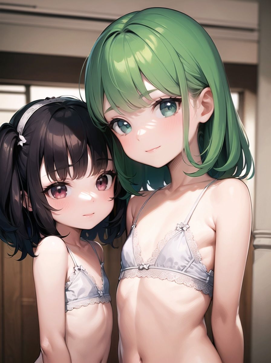 温泉ではしゃぐロリ姉妹