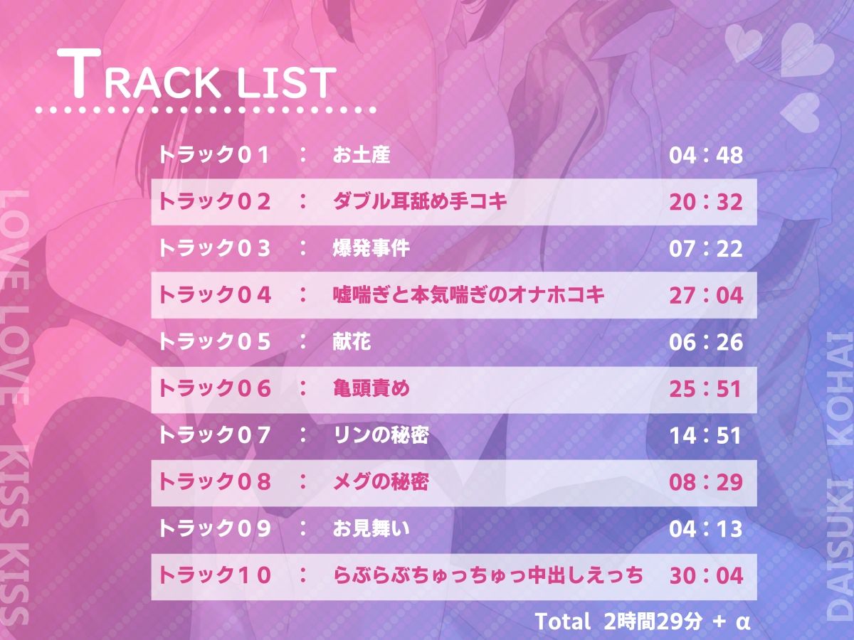 ラブラブちゅっちゅっ大好き後輩！！【愛のある攻めをダブル盛り♪】CV陽向葵ゅか/藤村莉央