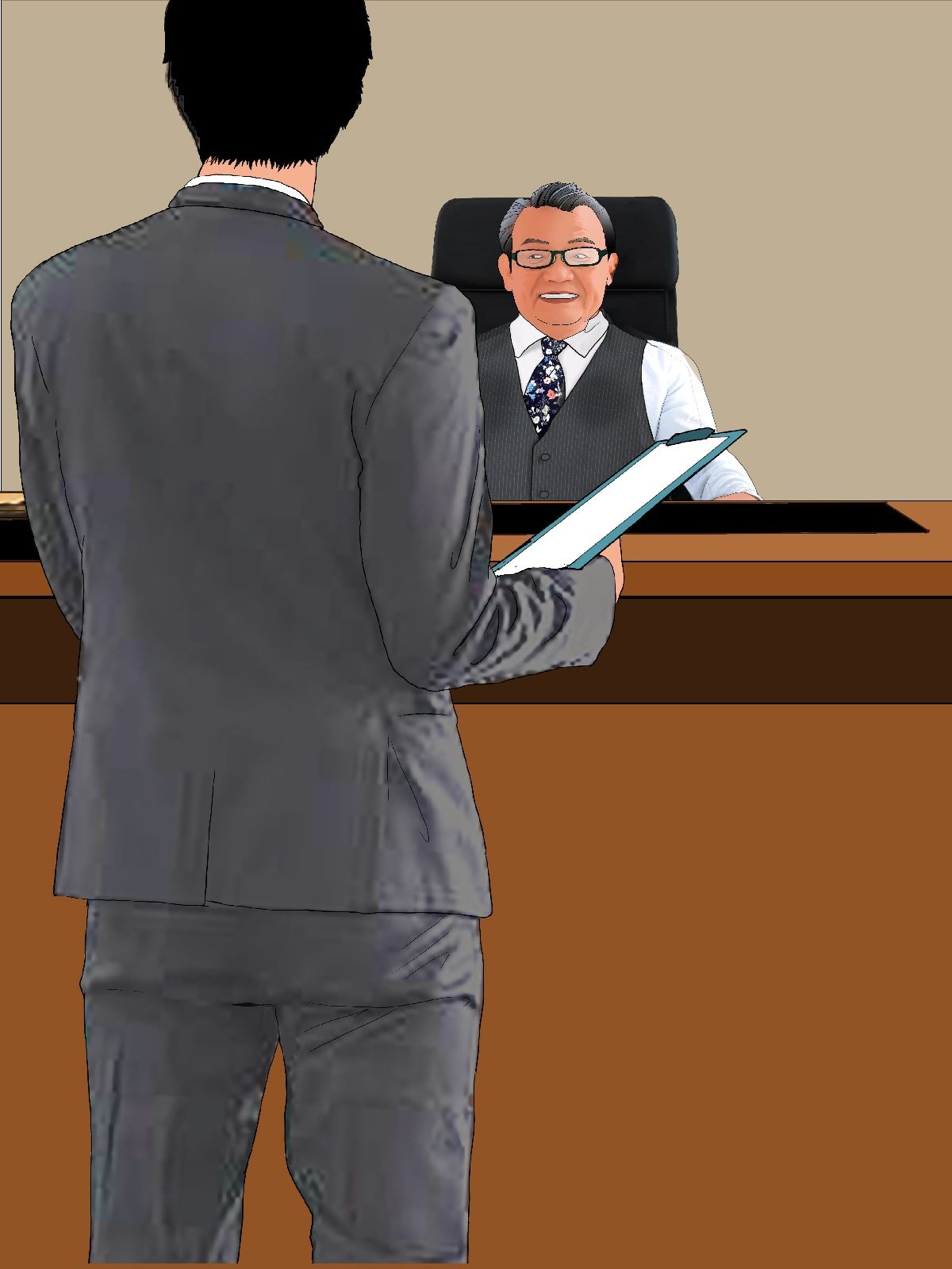 下着図鑑風着せ替え絵本『ちはる28歳』3社長秘書ネトラレ編