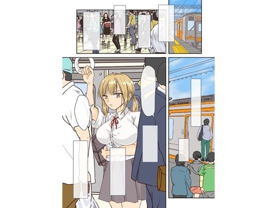 クールな美人同級生と電車痴●からの生エッチ