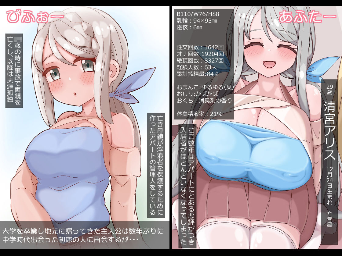 清楚でどすけべアリスさん 初恋の人はすっかりちんぽ穴