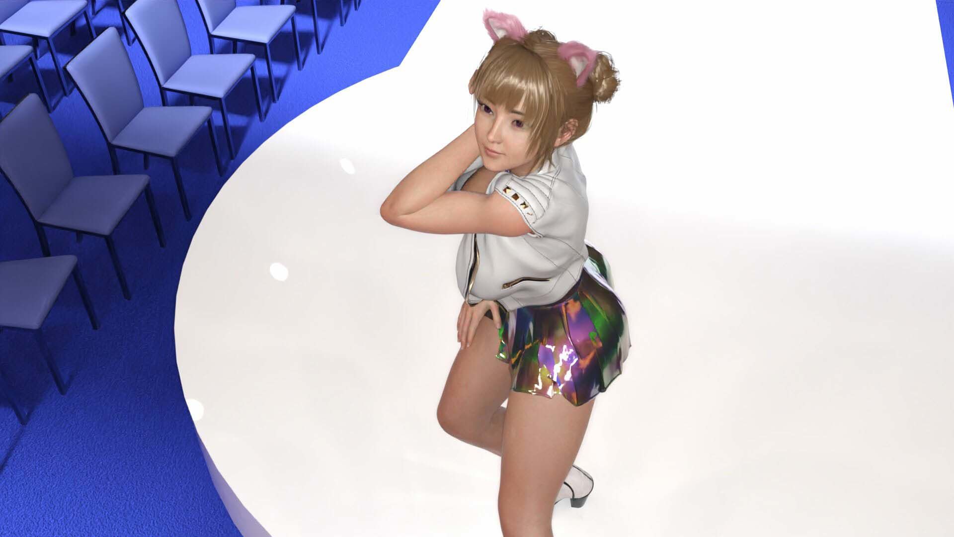 廻里のファッションショーリハーサル（Vol.2:純白Tバックパンティ）