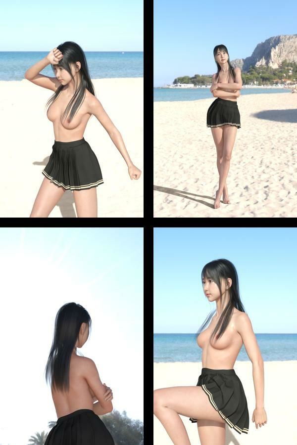 【＋All】『理想の彼女を3DCGで作ります』から生まれたバーチャルアイドル「櫛田沙綾（くしださあや）」のJK風写真集:JK_13
