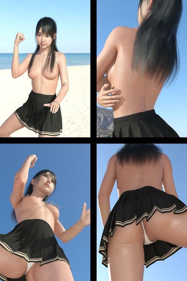 【＋All】『理想の彼女を3DCGで作ります』から生まれたバーチャルアイドル「櫛田沙綾（くしださあや）」のJK風写真集:JK_13