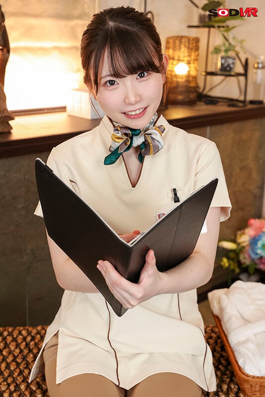 【VR】逆さまに履いた紙パンツを注意出来ない本日初出勤の新人エステ嬢 ピュアな性格につけこんで勃起を見せつけたら、エロ視線でチラチラ見てきたので調子に乗ってたっぷり中出し4発射! 藤田こずえ