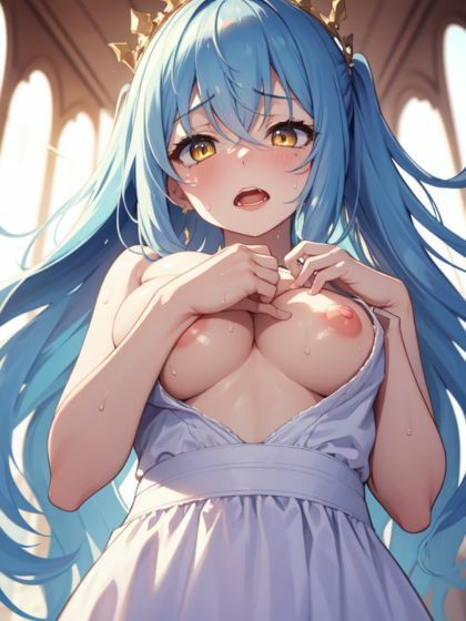 AIに支配されてしまって淫乱になった美少女王女のご遊戯