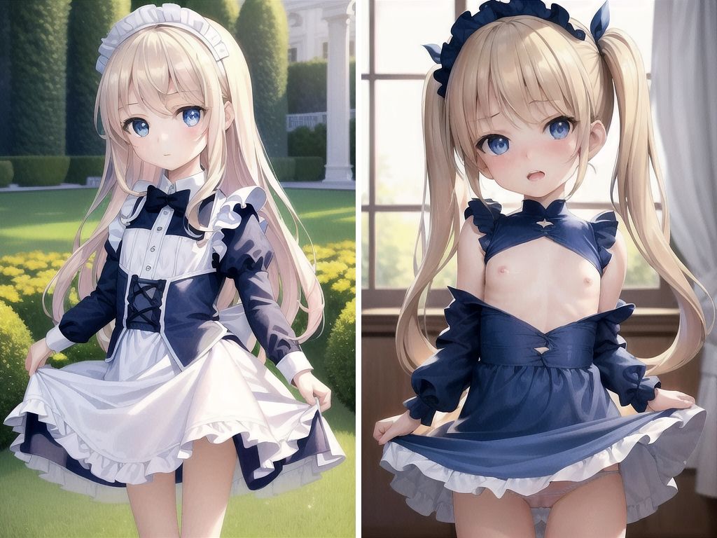 ち○ちゃい金髪メイドの発情誘惑