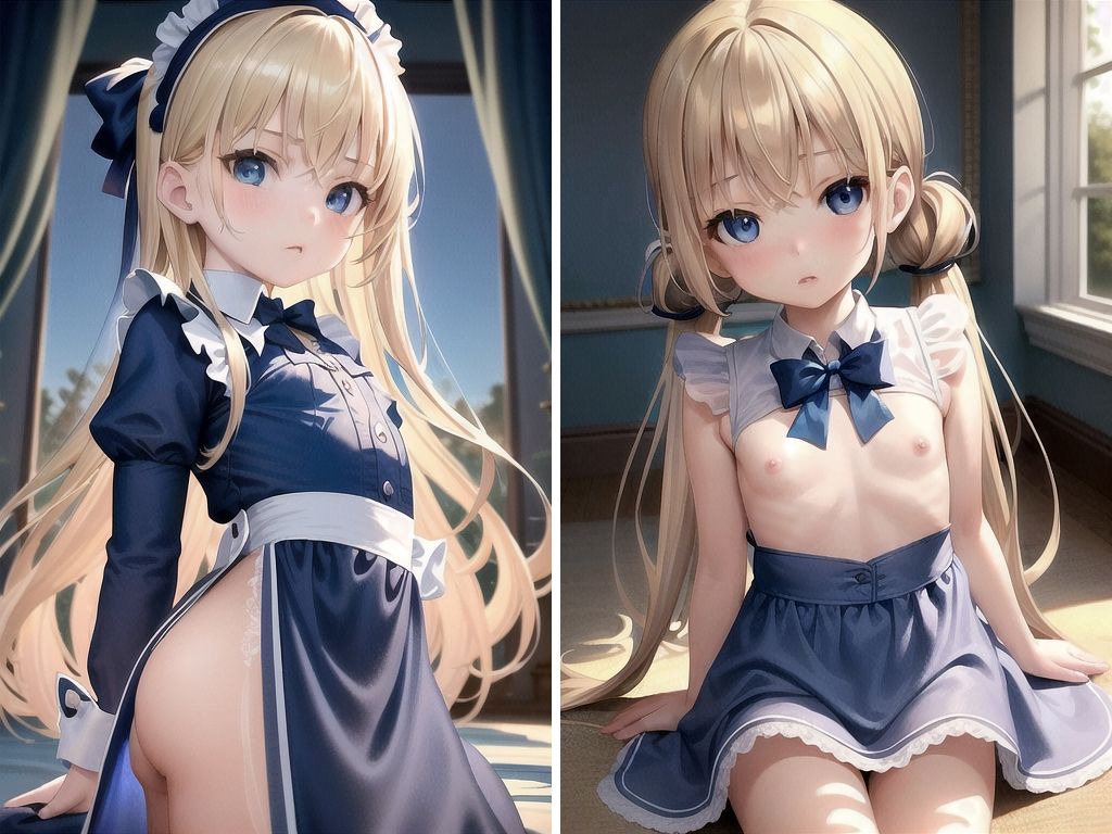 ち○ちゃい金髪メイドの発情誘惑
