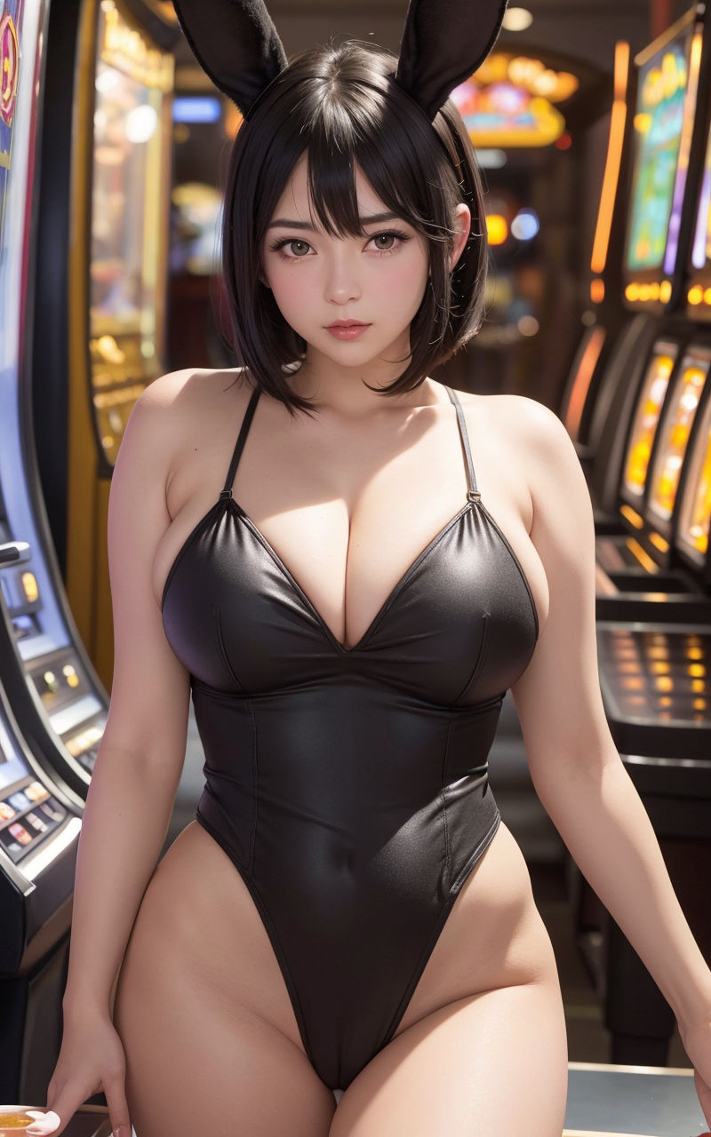 【AIグラビア巨乳美女写真集】Vol.2黒うさの天使さん