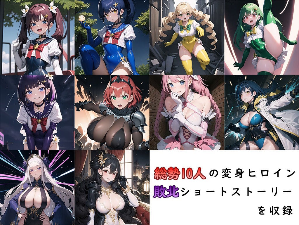 変身ヒロイン敗北CG ショートストーリー