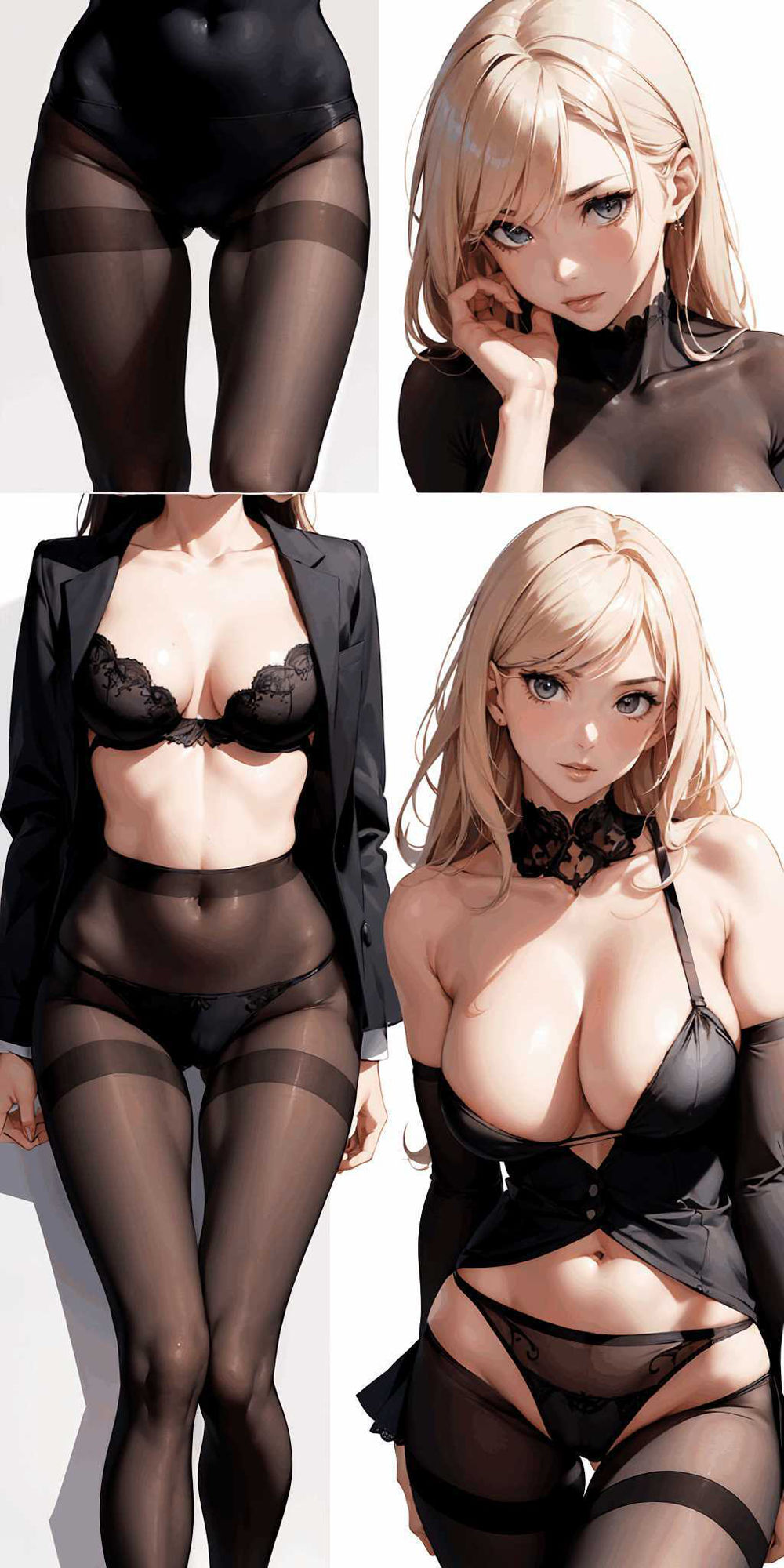 あなたのフェチはどこから?私は脚から。それなら黒のストッキング〜フェチの為のイラスト集〜