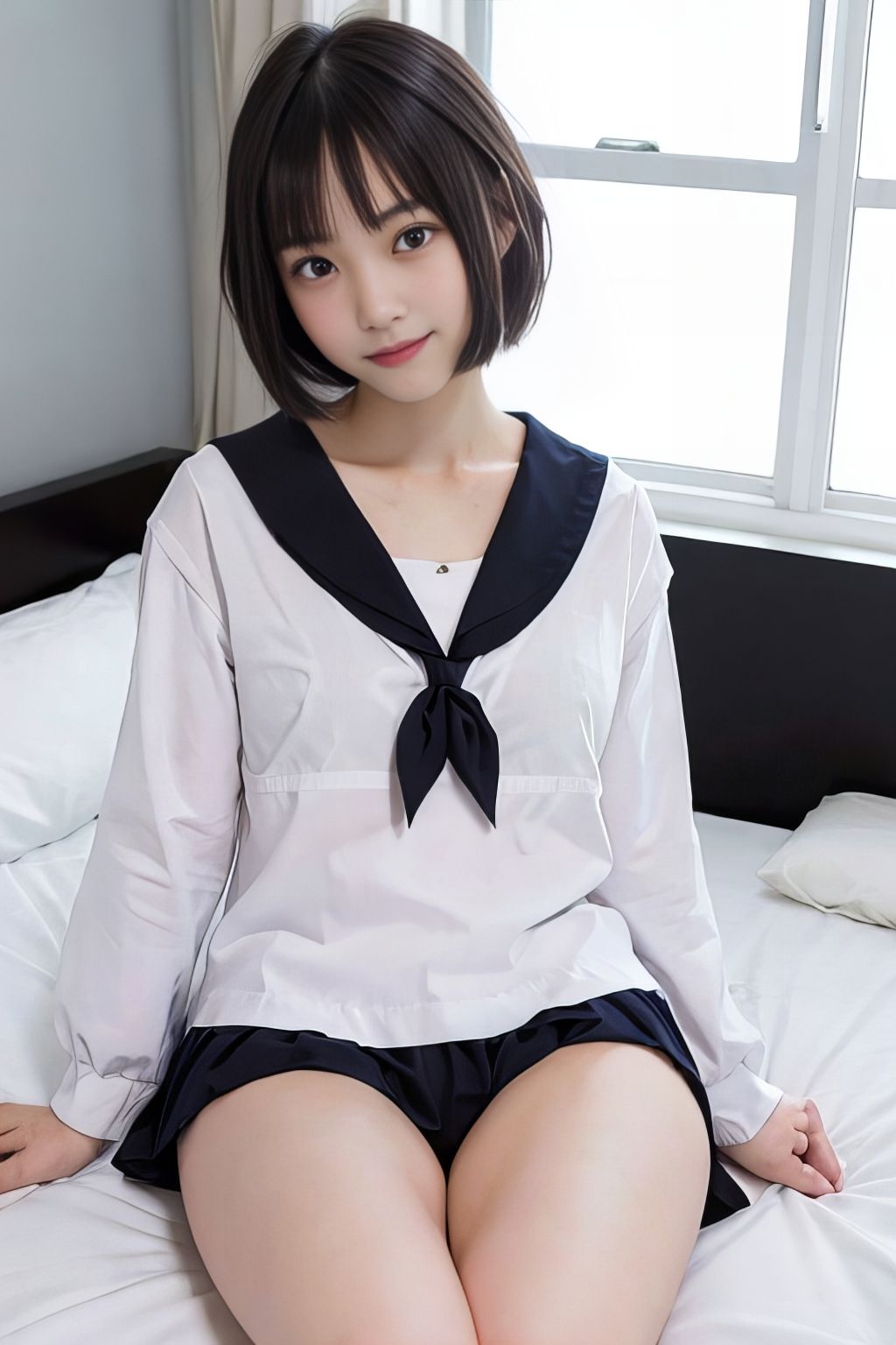 短髪少女の中出し援交