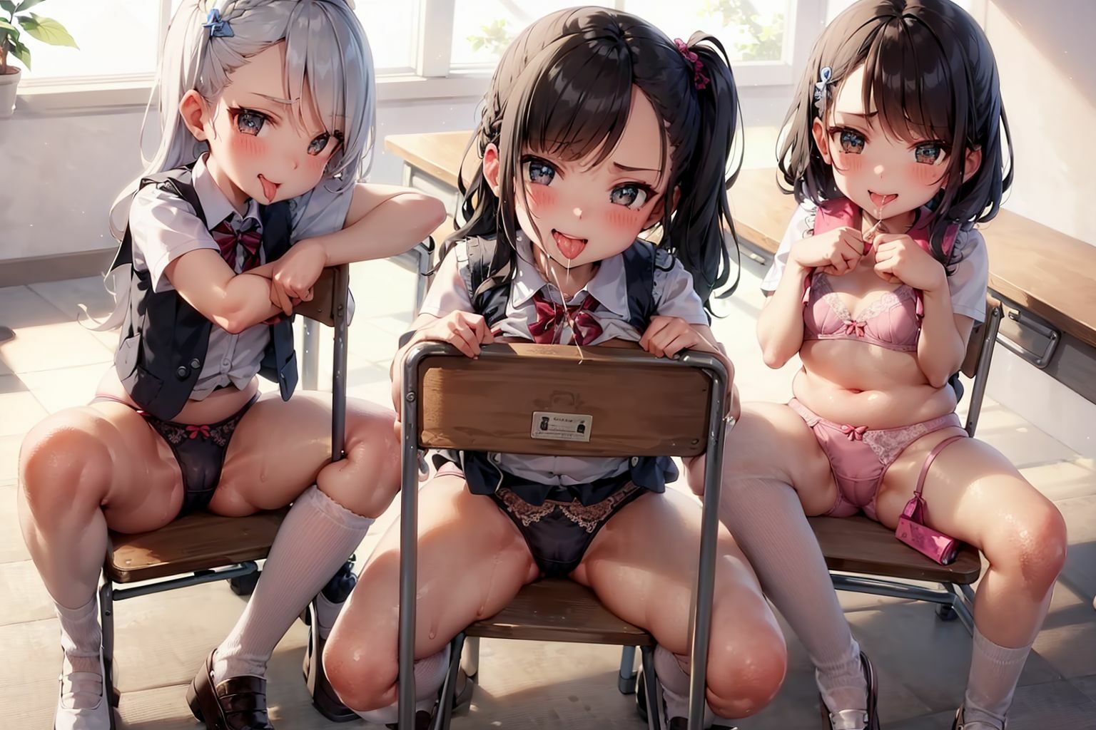 教師を舐めたメス〇キ共を従順×発情メス犬化したったwww (前編)