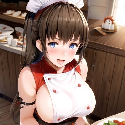 AIさんに描いてもらった自身も美味しく頂かれちゃう料理人さん
