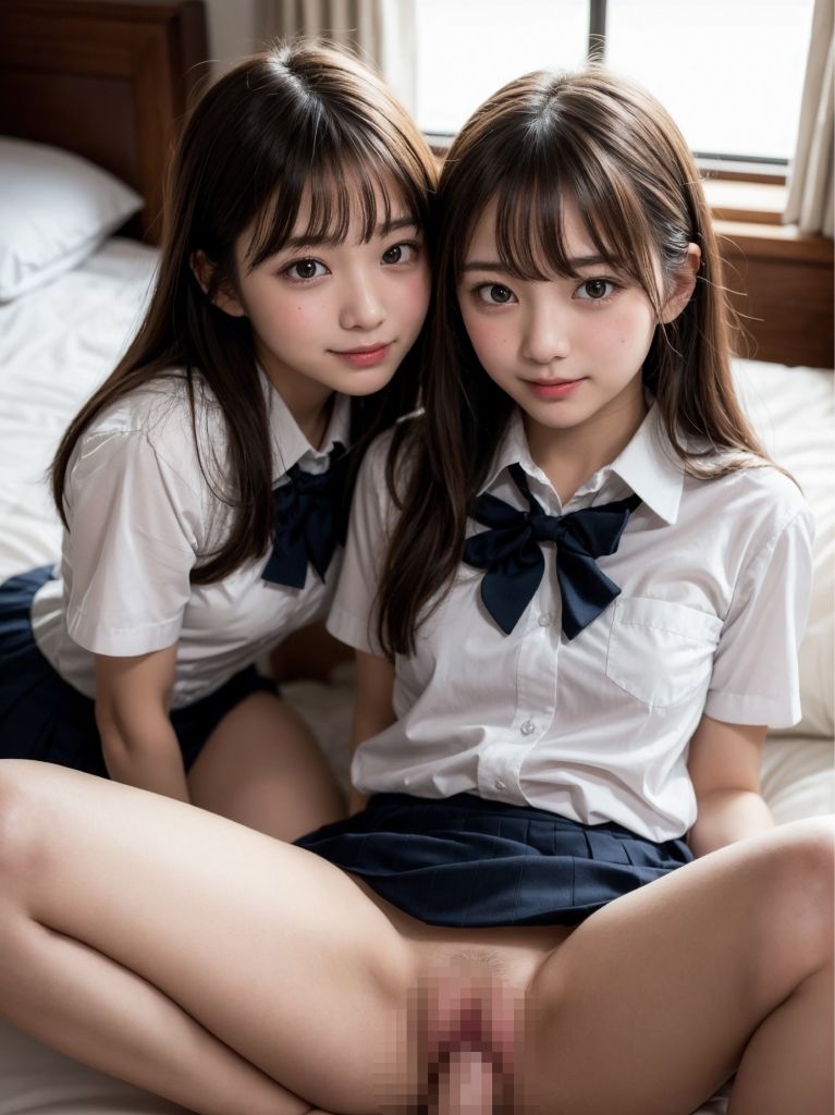 女子校生ハーレム3P!深夜のホテルでどろどろ生ハメセックス♪【超リアルCG集】