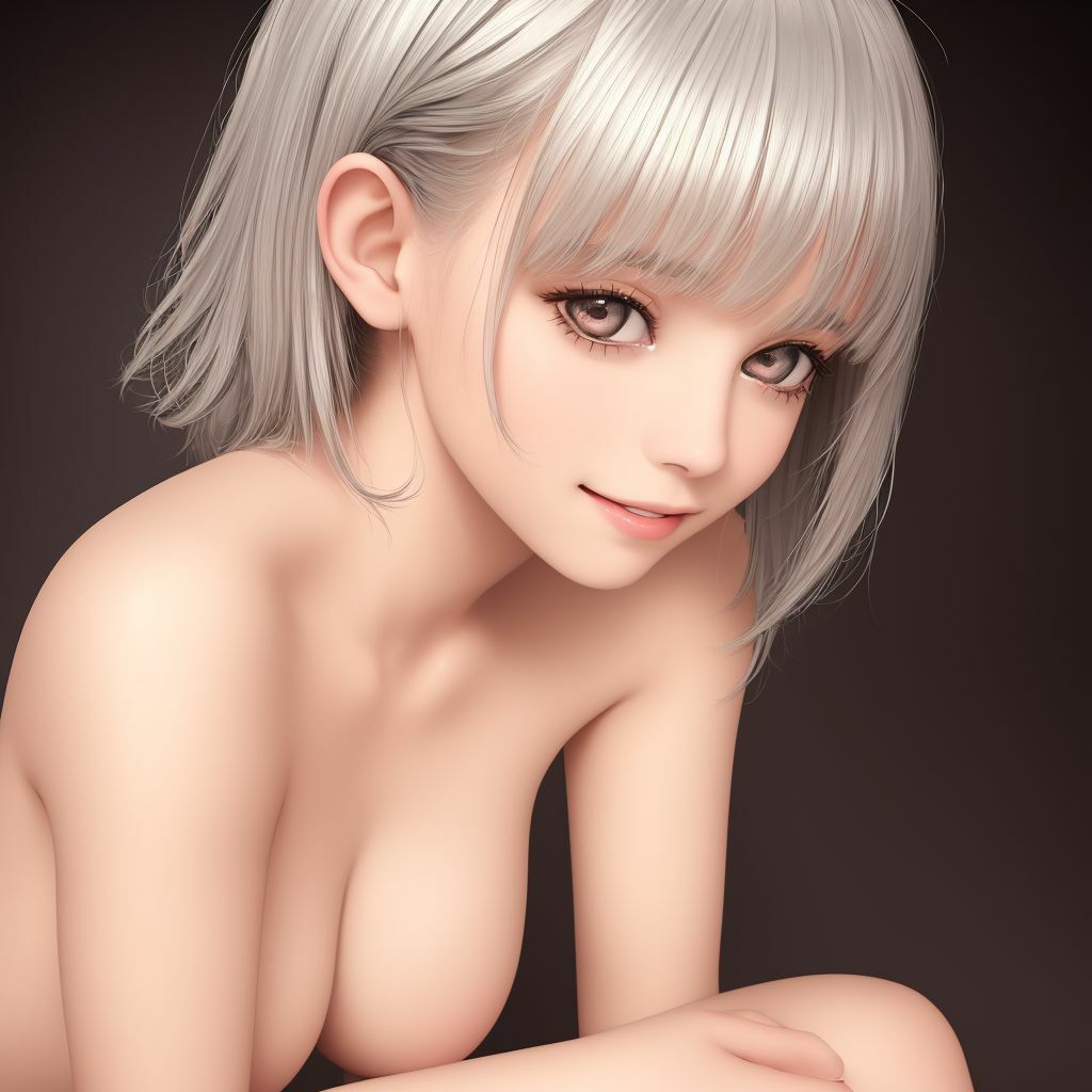 童顔銀髪美女