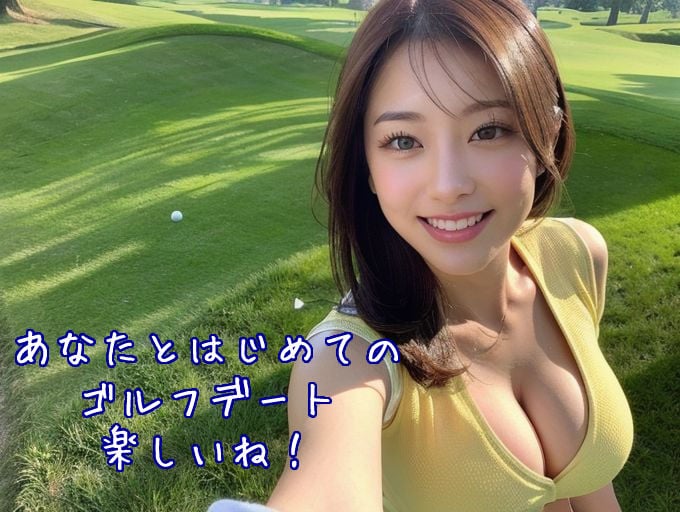 「はじめてだから、どうやって打つのか教えてもらえる?」ゴルフウェア美女〜かわいくてセクシーなAI写真集vol.19(全214ページ)