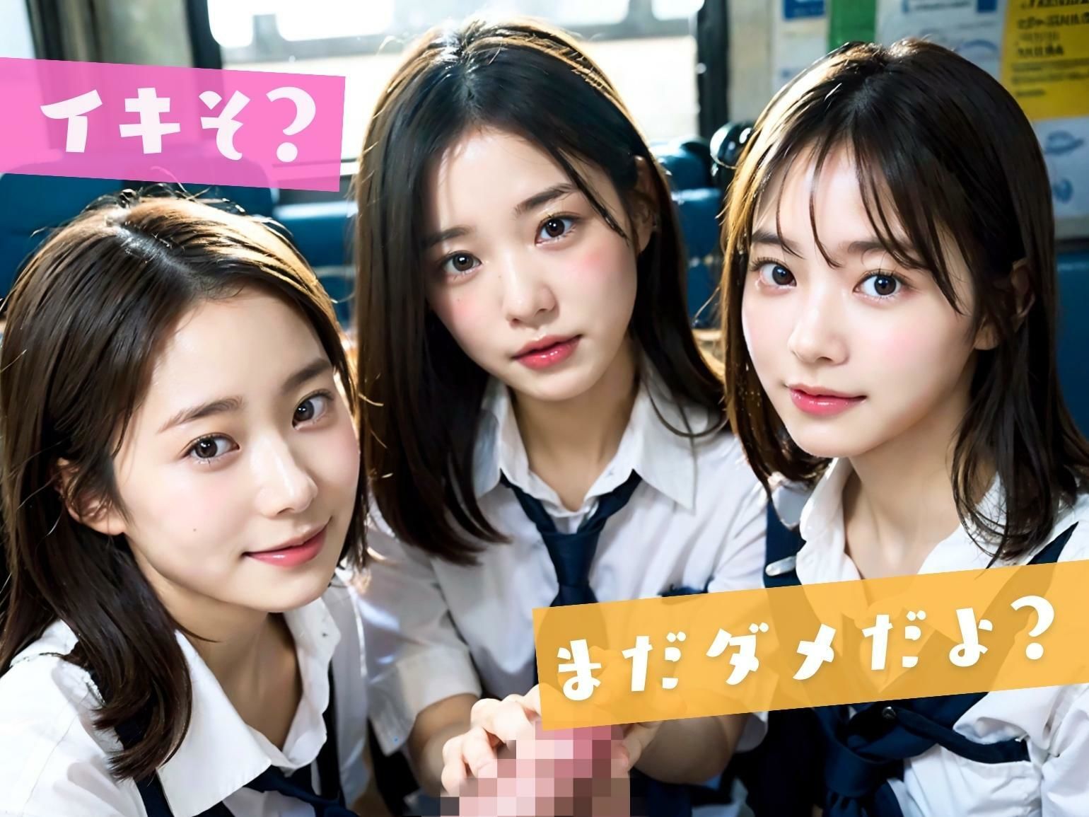 えちえちJKハーレム電車 - 可愛すぎるJKたちの誘惑に大興奮 -