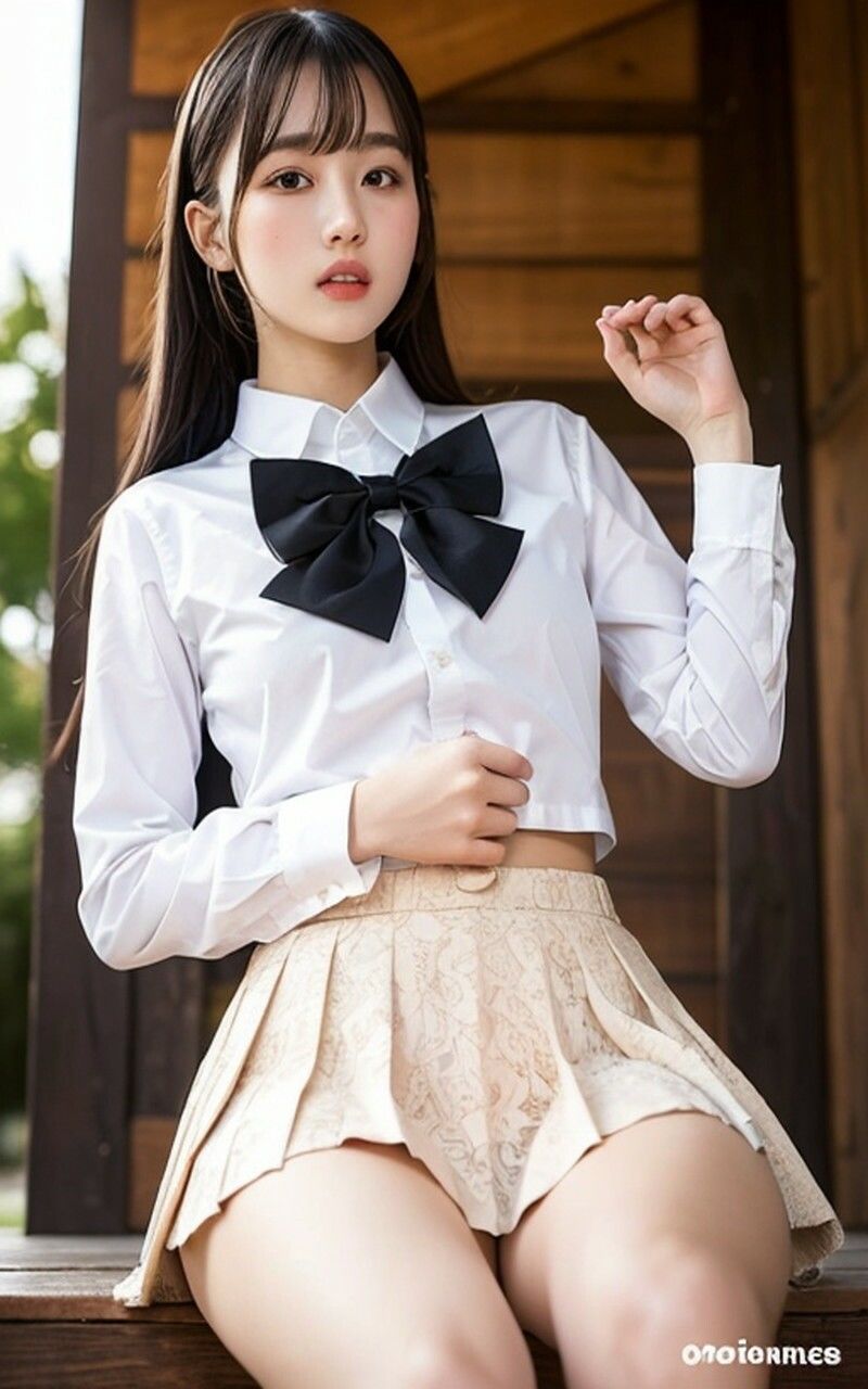 School girl uniform AI美女グラビア写真集