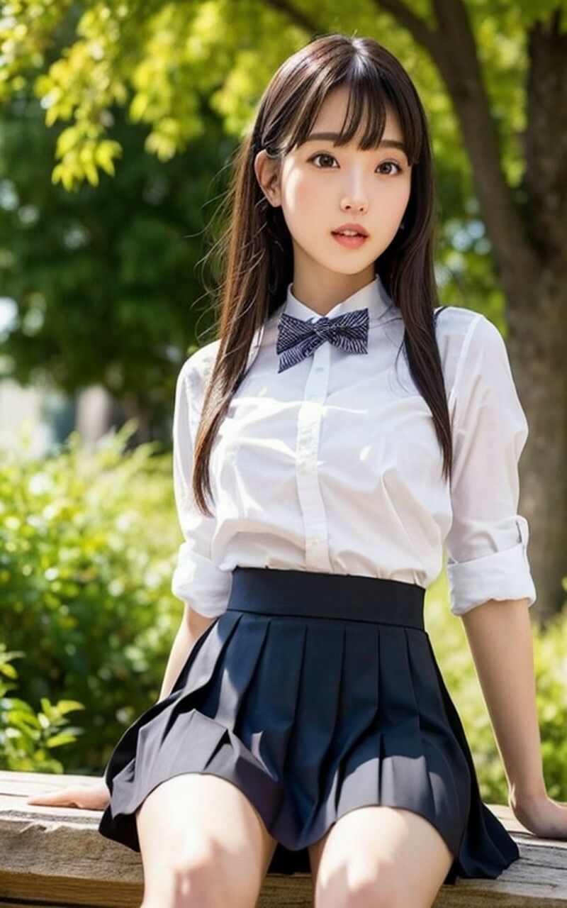 School girl uniform AI美女グラビア写真集