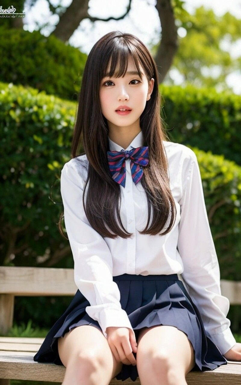 School girl uniform AI美女グラビア写真集