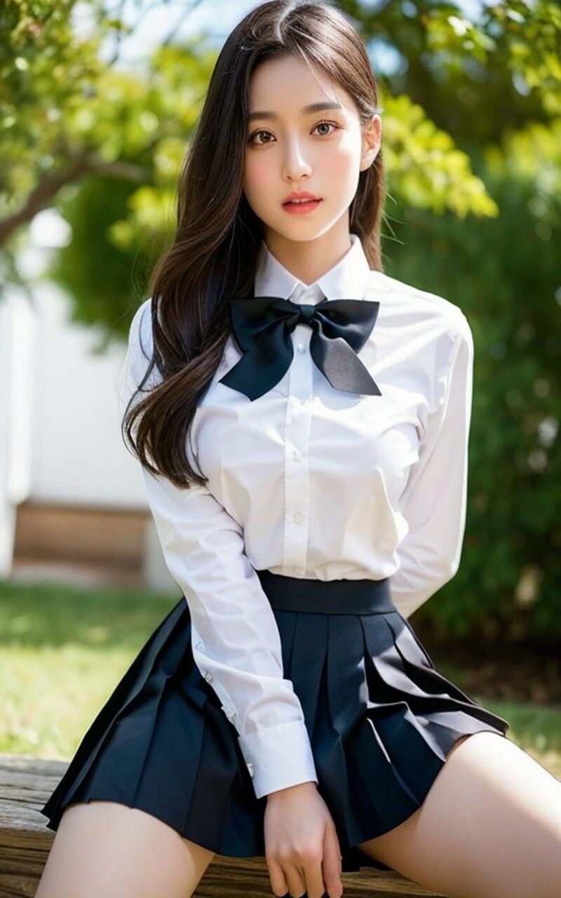 School girl uniform AI美女グラビア写真集