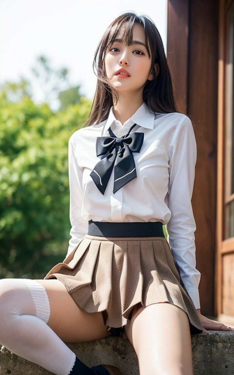 School girl uniform AI美女グラビア写真集