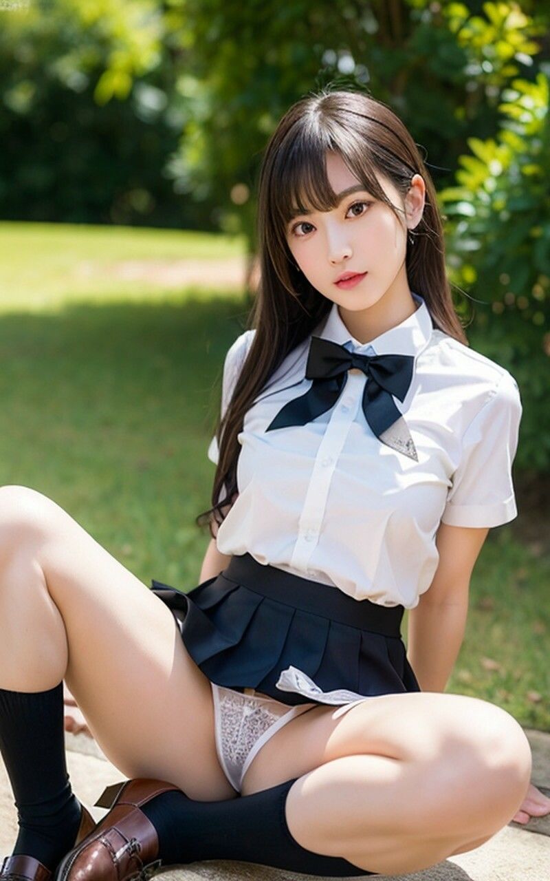 School girl uniform AI美女グラビア写真集
