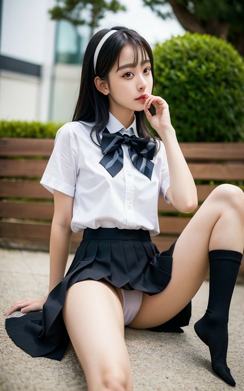 School girl uniform AI美女グラビア写真集
