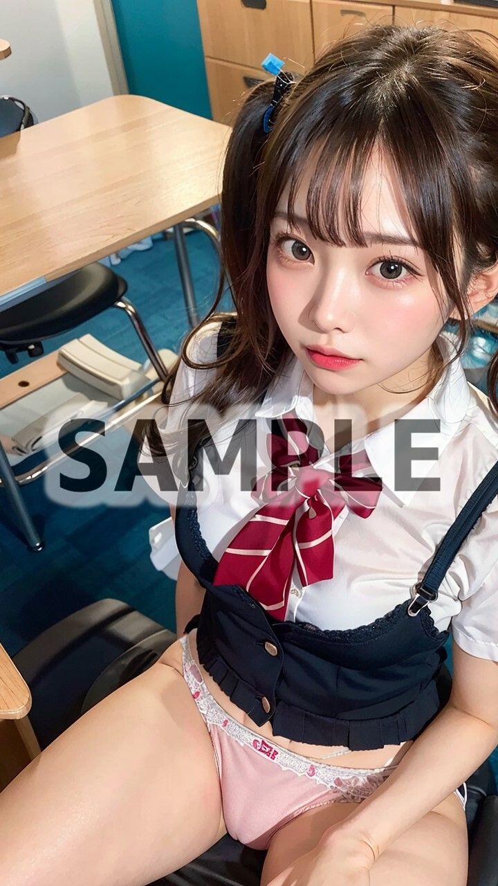 自ら下着を見せてくれる制服女子