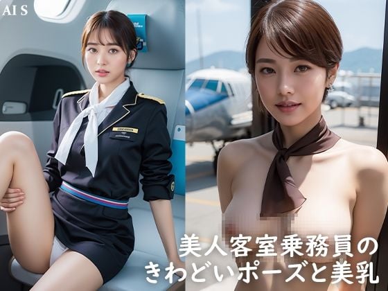 【全424枚】 「客室乗務員」 ケツアナ航空 -キャビンアテンダントの制服姿と裏事情- -AIで描く究極の美女達-