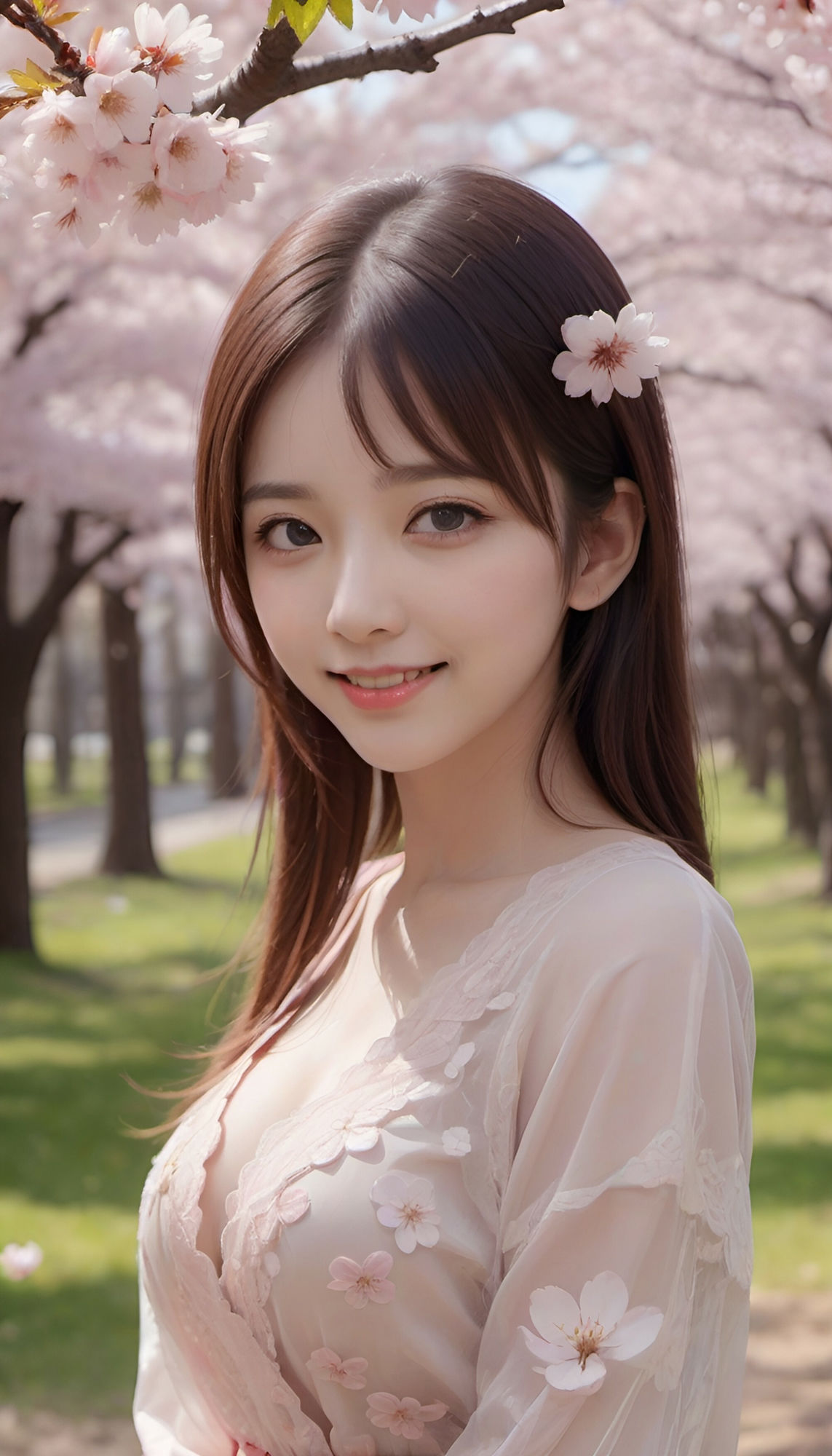 ちょっとエッチなJKと桜