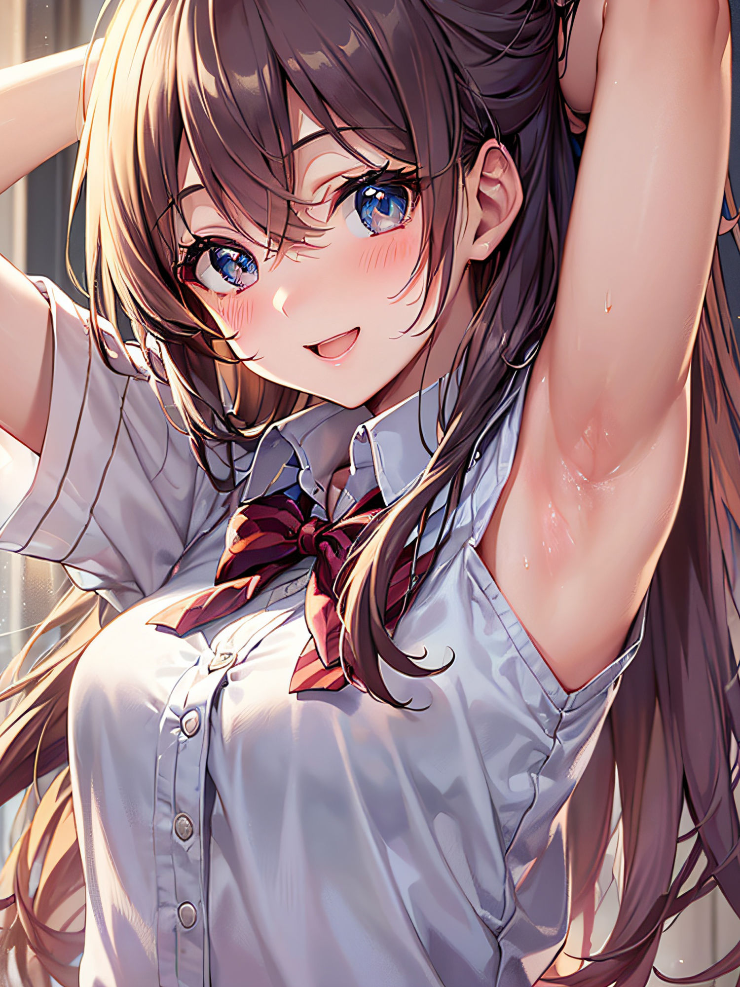 見せたがりの制服JKの腋見せ画像集