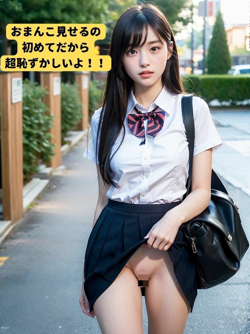 中出し女学園シリーズ第1弾! 女子校生のおまんこ初開脚<<エチエチ登校編>>