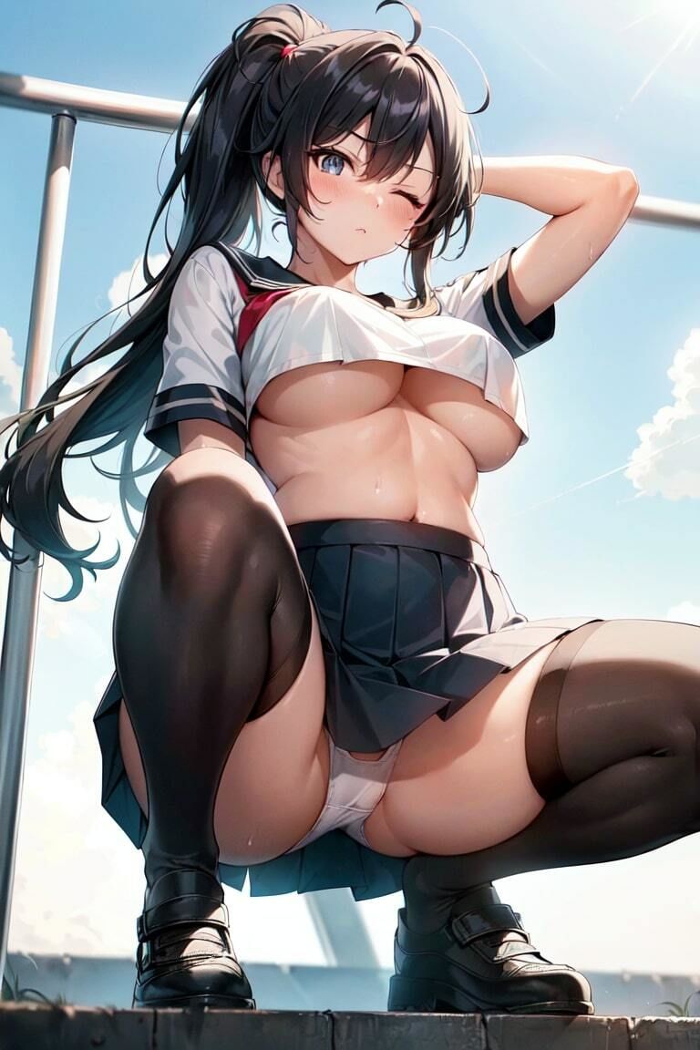 AI下乳学園 黒髪クラス セーラースタイル イラスト集