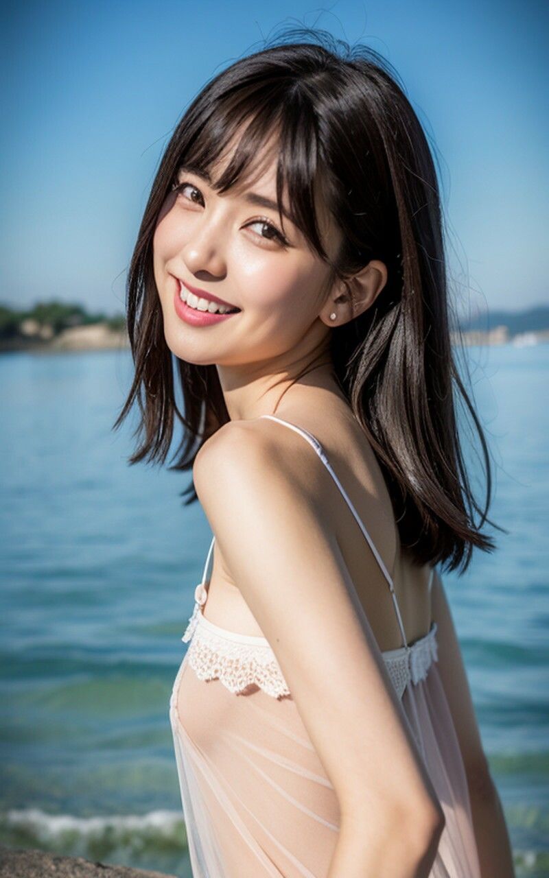 童顔女子のネグリジェ AI美女グラビア写真集