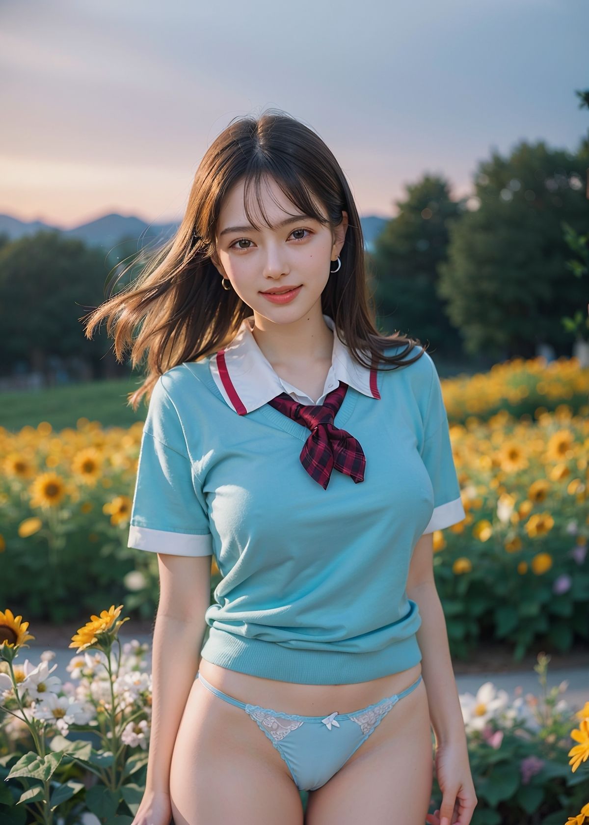 パンツ見せてくれる244人の超絶可愛い女子校生！ フェチAIグラビア写真集