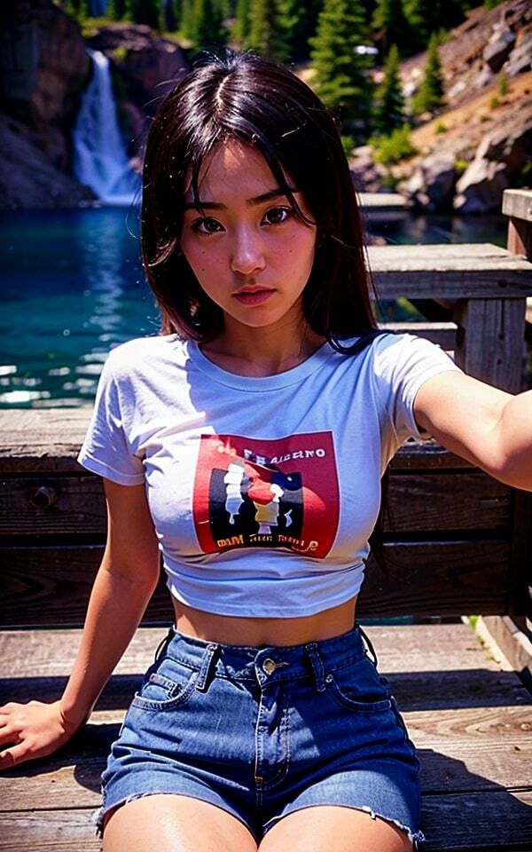 静かな彼女と癒しの湖畔デート